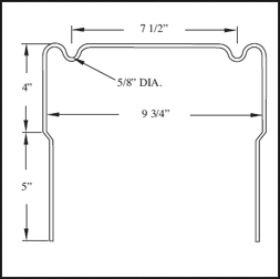RS2 Dual Rebar Support Line Drawing